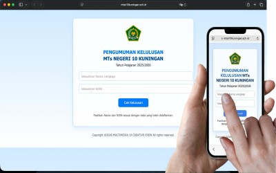 Pengumuman Kelulusan Daring MTsN 10 Kuningan Berjalan Lancar