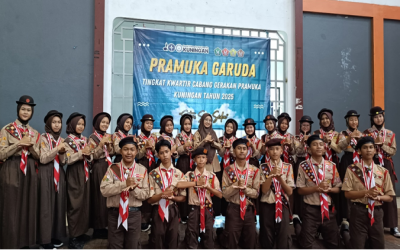 24 Siswa MTsN 10 Kuningan Dikukuhkan sebagai Pramuka Garuda di Inaugurasi Kwarcab 2025